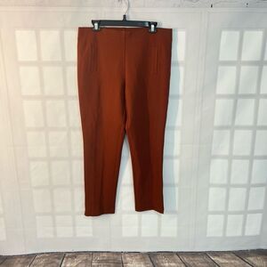 Chico's Orange Brown Pullon Elastic Waist Ponte Knit Pants Size 1.5 or US 8